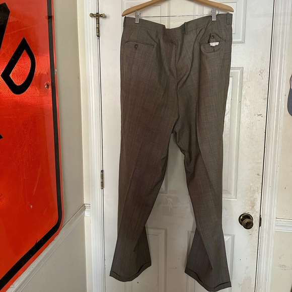 Gerald Austin Men's Plaid Suit Blazer 50L Pants 44L Matching Set - Picture 14 of 16